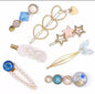 Gracious Pearl Gold Plated Hairclip Jewellery for Women Hair Pin  (Blue)