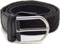 Unisex Stretchable Flexible Cotton Canvas Belt Black