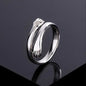 AVR JEWELS Pack of 2 Special For Couple Silver Plated Friendship Loved Ones Hug Ring