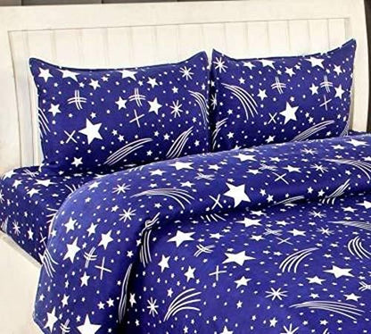 1 Double Bedsheet with 2 Pillow Covers